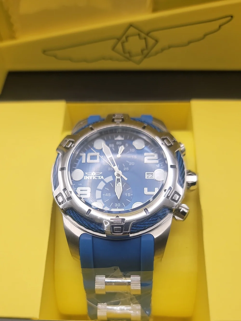 NEW ⌚️ Invicta Men's Blue Steel 24216 BOLT Tensile Chronograph Statement Watch